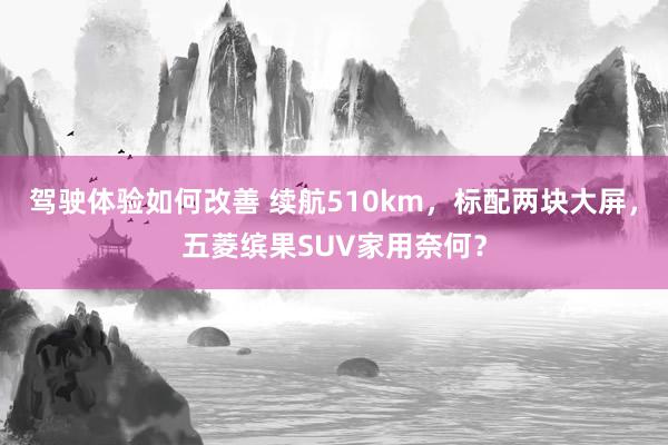 驾驶体验如何改善 续航510km，标配两块大屏，五菱缤果SUV家用奈何？