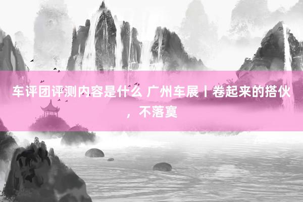 车评团评测内容是什么 广州车展丨卷起来的搭伙，不落寞