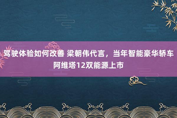 驾驶体验如何改善 梁朝伟代言，当年智能豪华轿车阿维塔12双能源上市