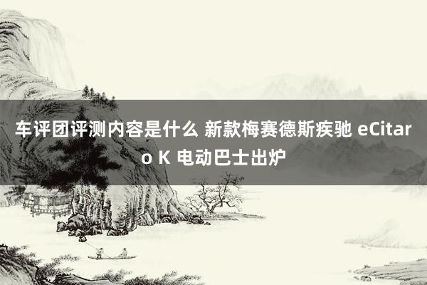 车评团评测内容是什么 新款梅赛德斯疾驰 eCitaro K 电动巴士出炉