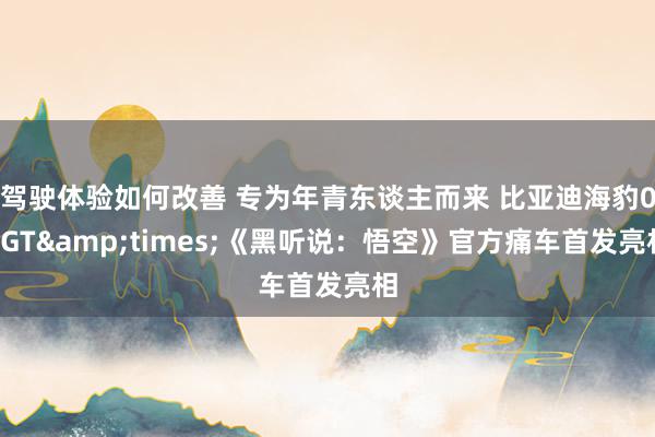 驾驶体验如何改善 专为年青东谈主而来 比亚迪海豹06GT&times;《黑听说：悟空》官方痛车首发亮相