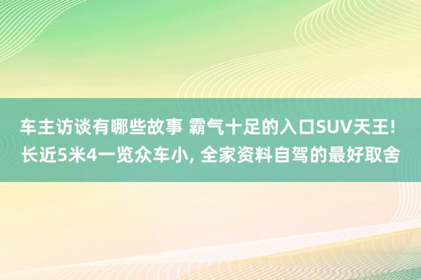 车主访谈有哪些故事 霸气十足的入口SUV天王! 长近5米4一览众车小, 全家资料自驾的最好取舍