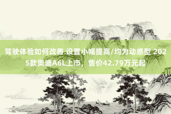 驾驶体验如何改善 设置小幅提高/均为动感型 2025款奥迪A6L上市，售价42.79万元起